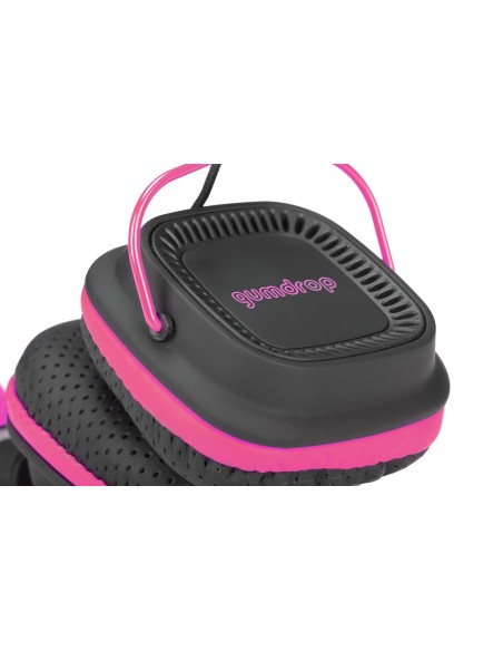 NGS Pink Gumdrop auriculares para móvil Binaural Diadema Negro, Rosa Alámbrico