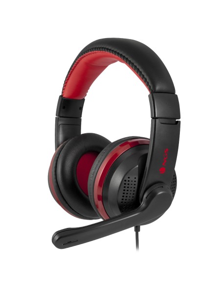 NGS VOX700 USB Binaural Diadema Negro, Rojo