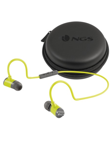 NGS Artica Swing Auriculares Dentro de oído, Banda para cuello Bluetooth Gris, Amarillo