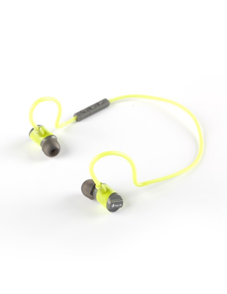 NGS Artica Swing Auriculares Dentro de oído, Banda para cuello Bluetooth Gris, Amarillo