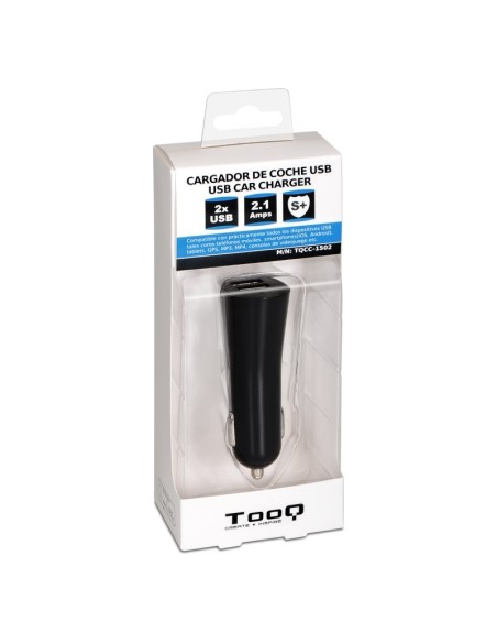 CARGADOR COCHE TOOQ 2 USB 2.1A (TQCC-1502)