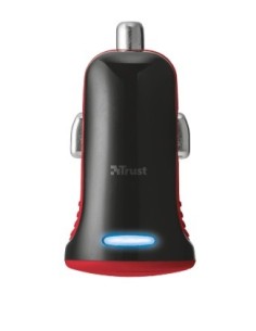 CARGADOR COCHE TRUST 5W ROJO 20740