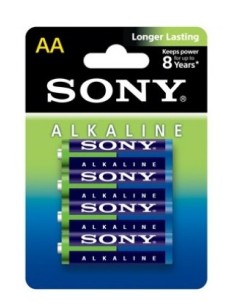 PILAS SONY AA 1.5V ALKALINE 4 UNIDADES