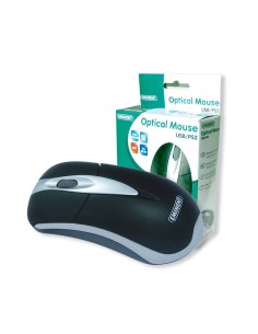 RATON EWENT USB PS2 OPTICO NEGRO EW3153
