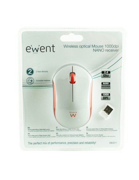 RATON WIRELESS EWENT BLANCO NARANJA EW3211