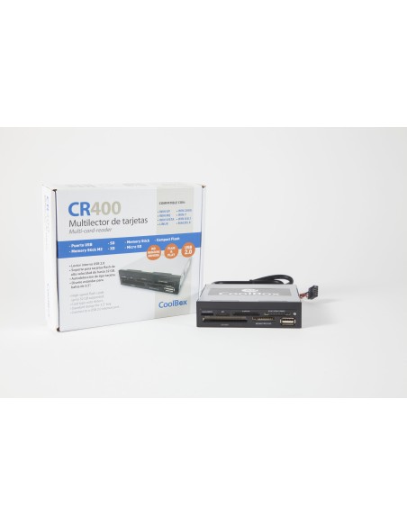 CoolBox CR-400V2 lector de tarjeta Interno Negro