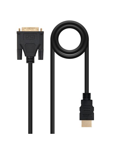 Nanocable HDMI - DVI, 5m DVI A Negro