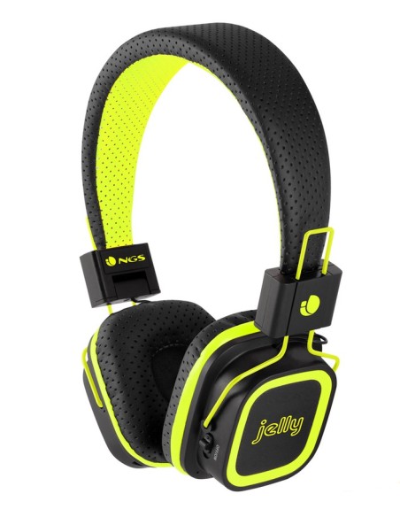 NGS Artica Jelly auriculares para móvil Binaural Diadema Negro, Amarillo Inalámbrico