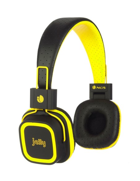 NGS Artica Jelly auriculares para móvil Binaural Diadema Negro, Amarillo Inalámbrico