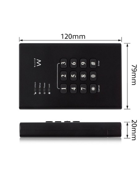 Ewent EW7040 caja para disco duro externo 2.5" Carcasa de duro SSD Negro