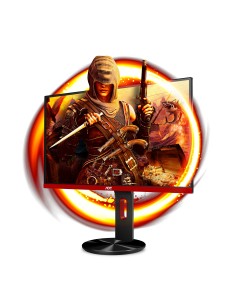 AOC Gaming G2590PX pantalla para PC 62,2 cm (24.5") Full HD LED Plana Mate Negro, Rojo