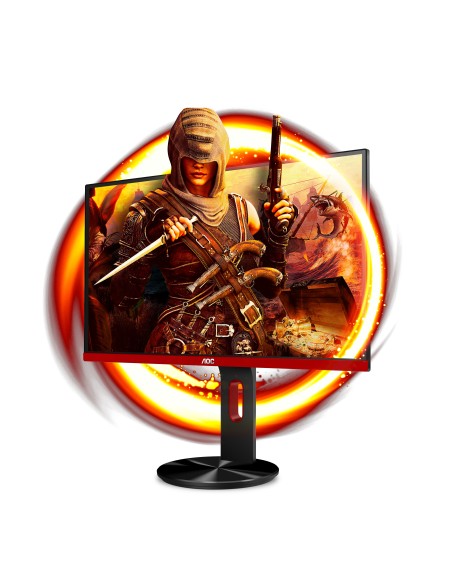 AOC Gaming G2590PX pantalla para PC 62,2 cm (24.5") Full HD LED Plana Mate Negro, Rojo