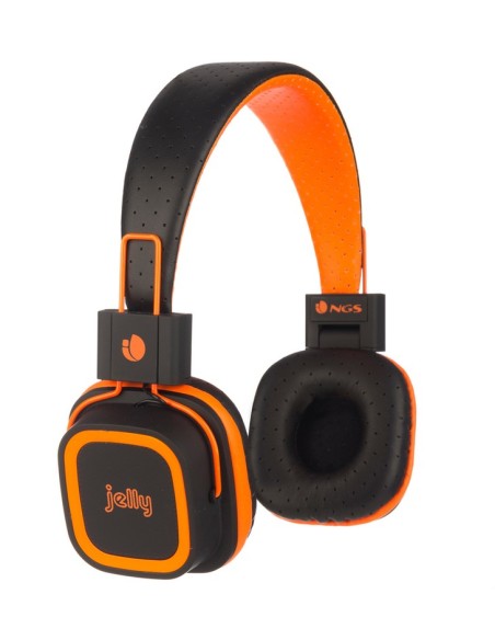 NGS Artica Jelly auriculares para móvil Binaural Diadema Negro, Naranja Inalámbrico