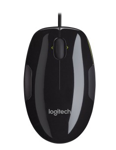 Logitech M150 ratón USB Laser Ambidextro Negro, Amarillo