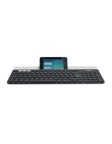 Logitech K780 Multi-Device Wireless Keyboard teclado RF Wireless + Bluetooth QWERTY Español Gris, Blanco