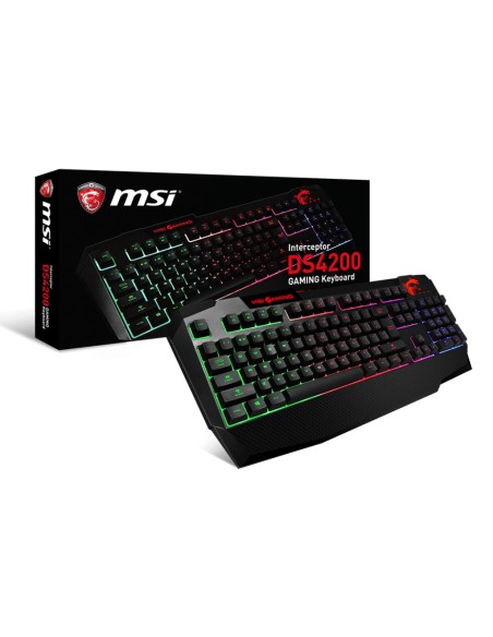 MSI Interceptor DS4200 teclado USB QWERTY Negro