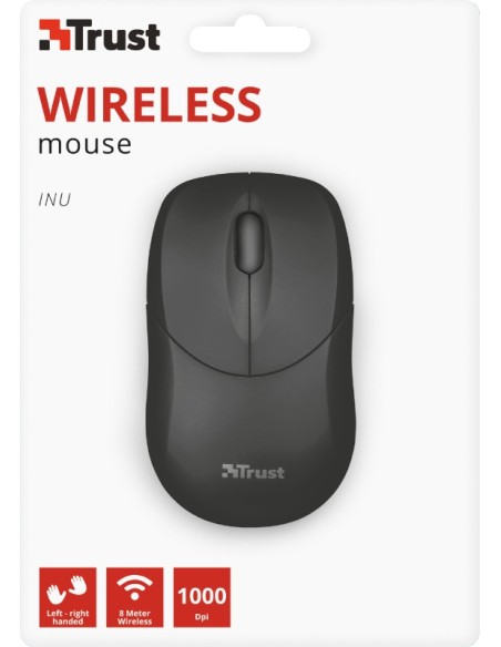 Trust Inu ratón RF inalámbrico Óptico 1000 DPI Ambidextro Negro