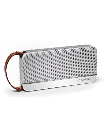 Thomson WS02 altavoz portátil Altavoz portátil estéreo Aluminio, Blanco 12 W