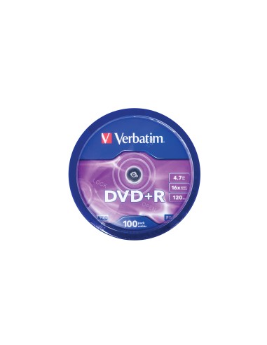 Verbatim DVD+R Matt Silver 4,7 GB 100 pieza(s)