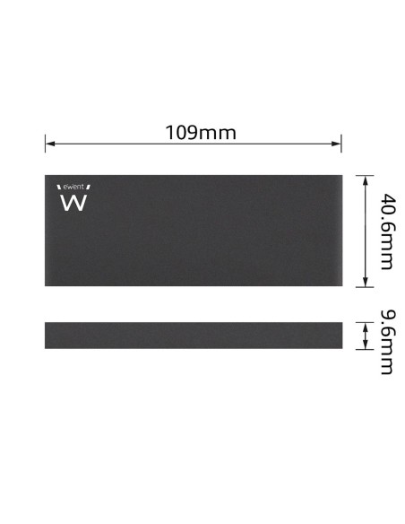 Ewent EW7023 caja para disco duro externo Caja externa para unidad de estado sólido (SSD) Negro