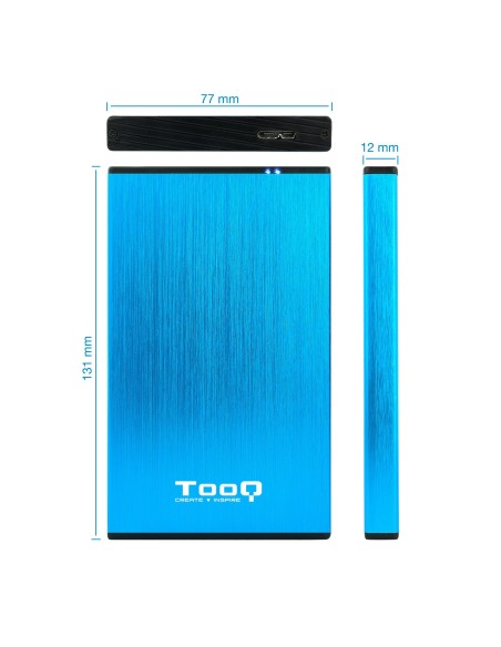 TooQ TQE-2527BL caja para disco duro externo Caja de disco d