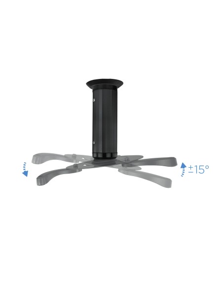 TooQ SOPORTE UNIVERSAL DE TECHO GIRATORIO 360º PARA PROYECTOR NEGRO