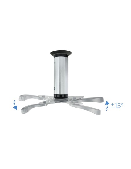 TooQ SOPORTE UNIVERSAL DE TECHO GIRATORIO 360º PARA PROYECTOR PLATA