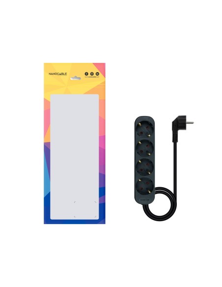 Nanocable Regleta de Enchufes 4 Tomas 1.4 m Negro