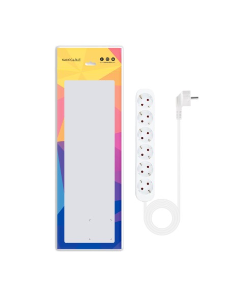 Nanocable Regleta de Enchufes 6 Tomas 1.4 m Blanco