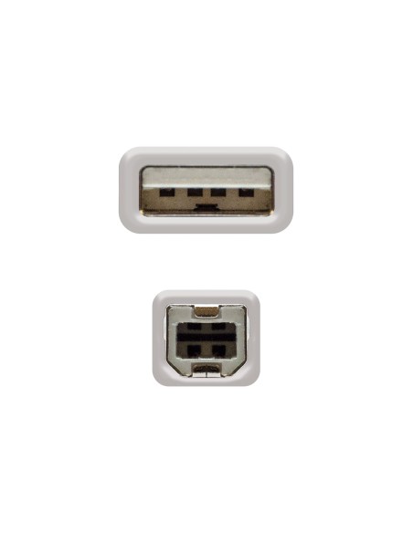 Nanocable CABLE USB 2.0 IMPRESORA, TIPO A M-B M, BEIGE, 1.8 M