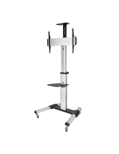 TooQ FS1870M-B soporte para pantalla de señalización 94 cm (37") Negro, Plata