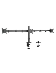 Ewent EW1513 soporte para monitor 68,6 cm (27") Abrazadera Atornillado Negro