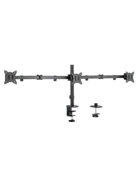 Ewent EW1513 soporte para monitor 68,6 cm (27") Abrazadera Atornillado Negro