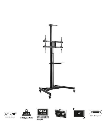 Ewent EW1540 soporte para TV 177,8 cm (70") Negro