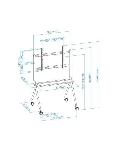 Tooq FS20205M-B Soporte suelo pantallas 50"-86" Gr