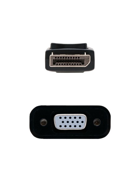 Nanocable Conversor DisplayPort a sVGA, DisplayPort M-sVGA H, Negro, 15 cm