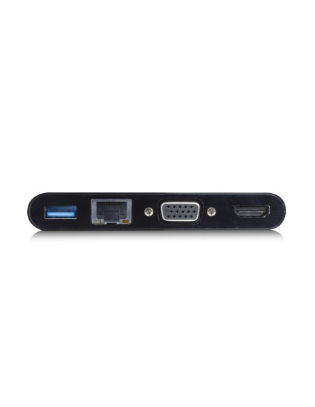 Ewent EW9827 hub de interfaz USB 3.2 Gen 1 (3.1 Gen 1) Type-C 5000 Mbit s Negro