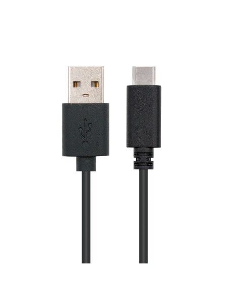 Nanocable USB 2.0, 0.5m cable USB 0,5 m USB C USB A Negro