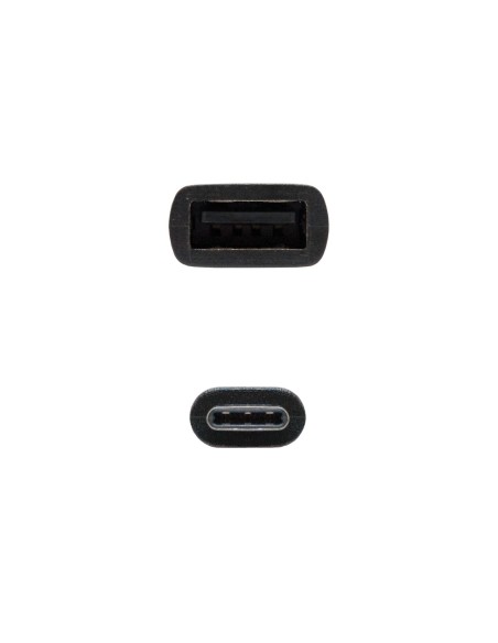 Nanocable USB 2.0, 0.15m cable USB 0,15 m USB C USB A Negro