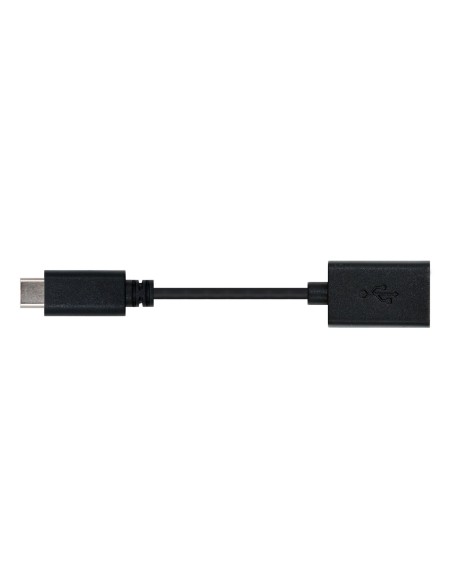Nanocable USB 2.0, 0.15m cable USB 0,15 m USB C USB A Negro