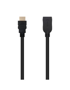 Nanocable Cable HDMI 2.0 Prolongador A M-A H, Negro, 1 m