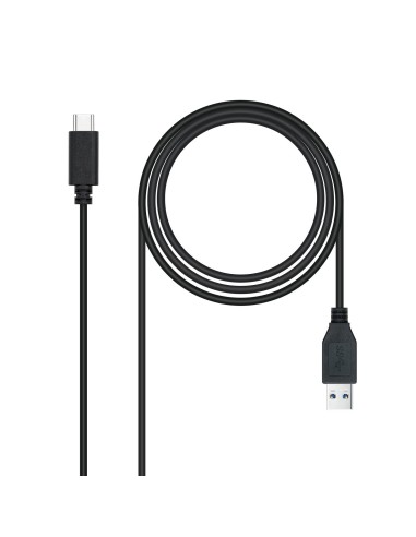Nanocable Cable USB 3.1 Gen2 10Gbps 3A, tipo USB-C M-A M, negro, 0.5 m