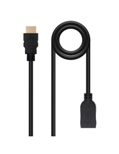 Nanocable Cable HDM 2.0 Prolongador A M-A H, Negro, 3 m