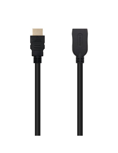 Nanocable Cable HDM 2.0 Prolongador A M-A H, Negro, 3 m