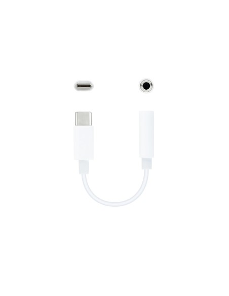 Nanocable Adaptador Audio USB-C-M a Jack-H, Blanco