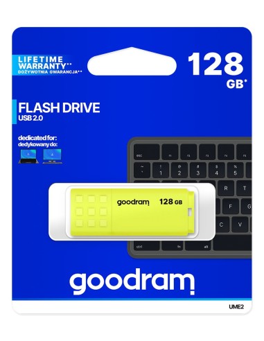 Goodram UME2 unidad flash USB 128 GB USB tipo A 2.0 Amarillo