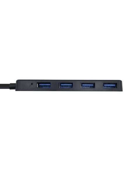 AISENS Hub USB 3.0, Tipo A M - 4 x Tipo A H, Negro, 30 cm