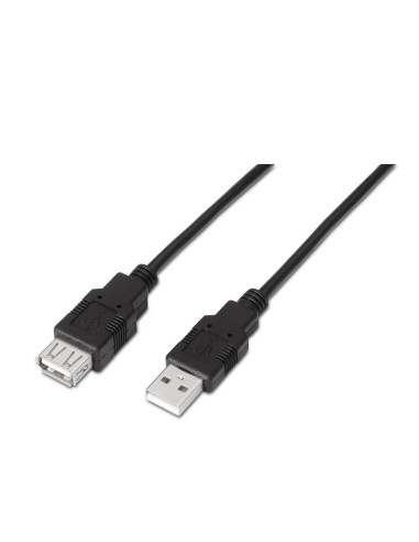 CABLE EXTENSOR USB(A) 2.0 A USB(A) 2.0 AISENS 1M NEGRO