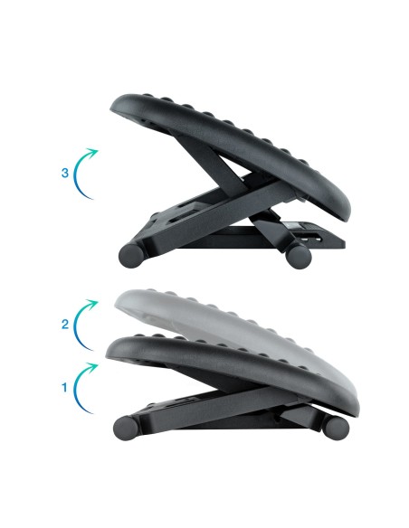 Tooq Reposapiés ajustable confort Negro