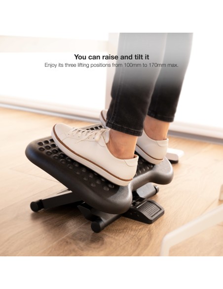 Tooq Reposapiés ajustable confort Negro